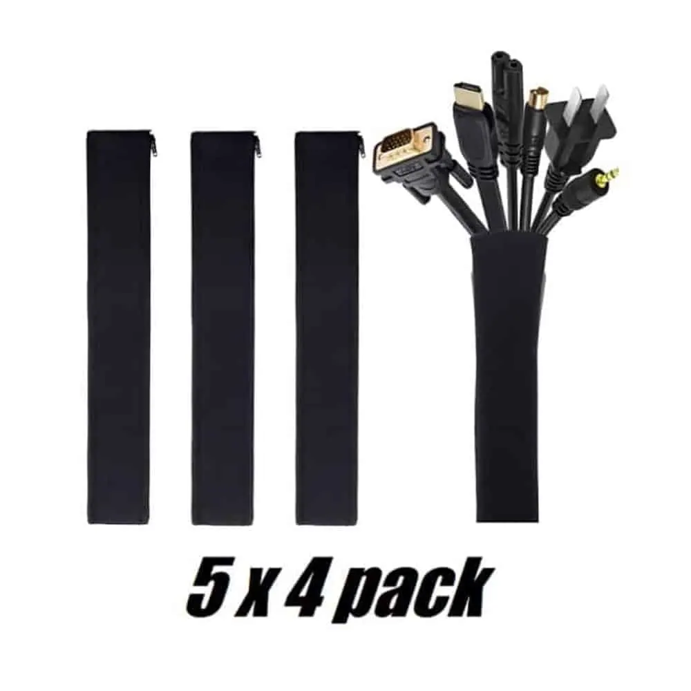 Office Electronic Cable Management Sleeve Organiser 20 Set