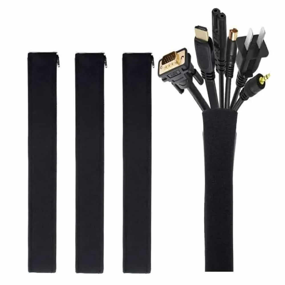 Home Office Electronic Cable Management Sleeve Organiser 4 Set