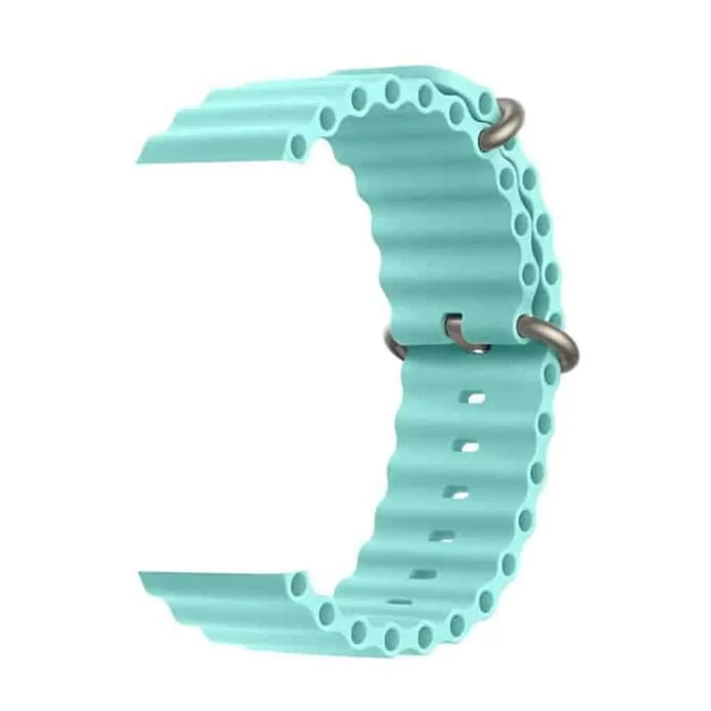 Marine Silicone Strap for 42/44/45/49mm Apple Watch - Frost Blue