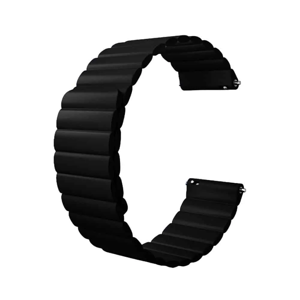 20mm Quick Release Silicone Magnetic Strap - Black