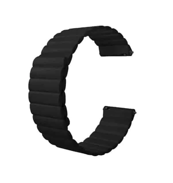 22mm Quick Release Silicone Magnetic Strap - Black