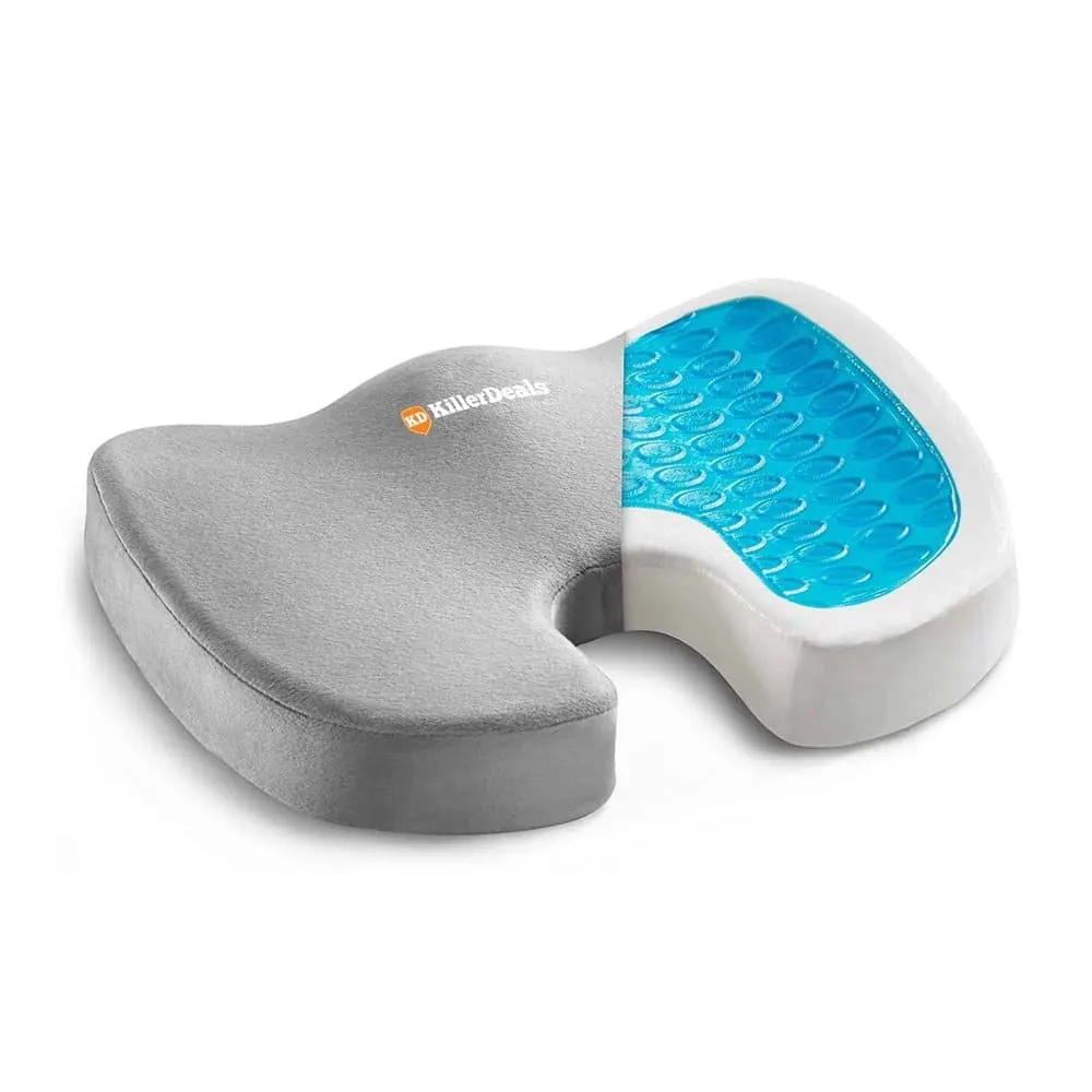 Back Support Gel Memory Foam Office Desk Chair Cushion
