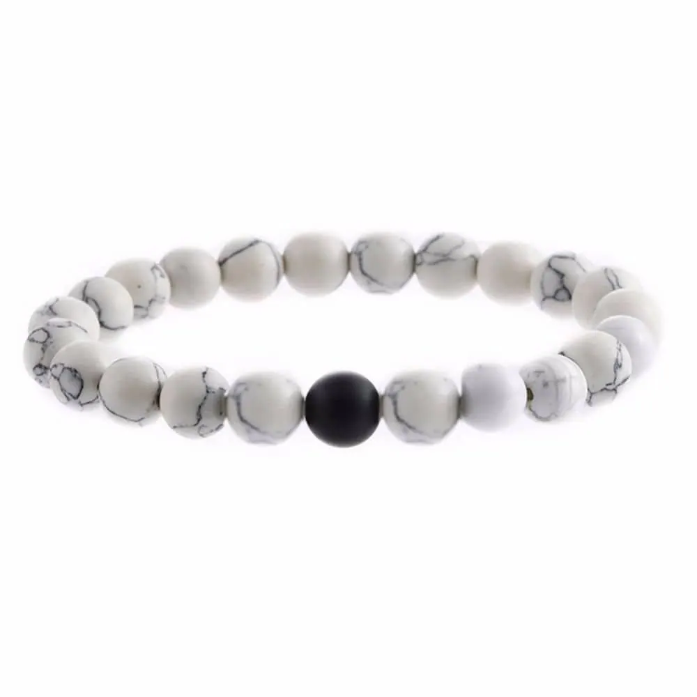Frosted Stone Bracelet - White