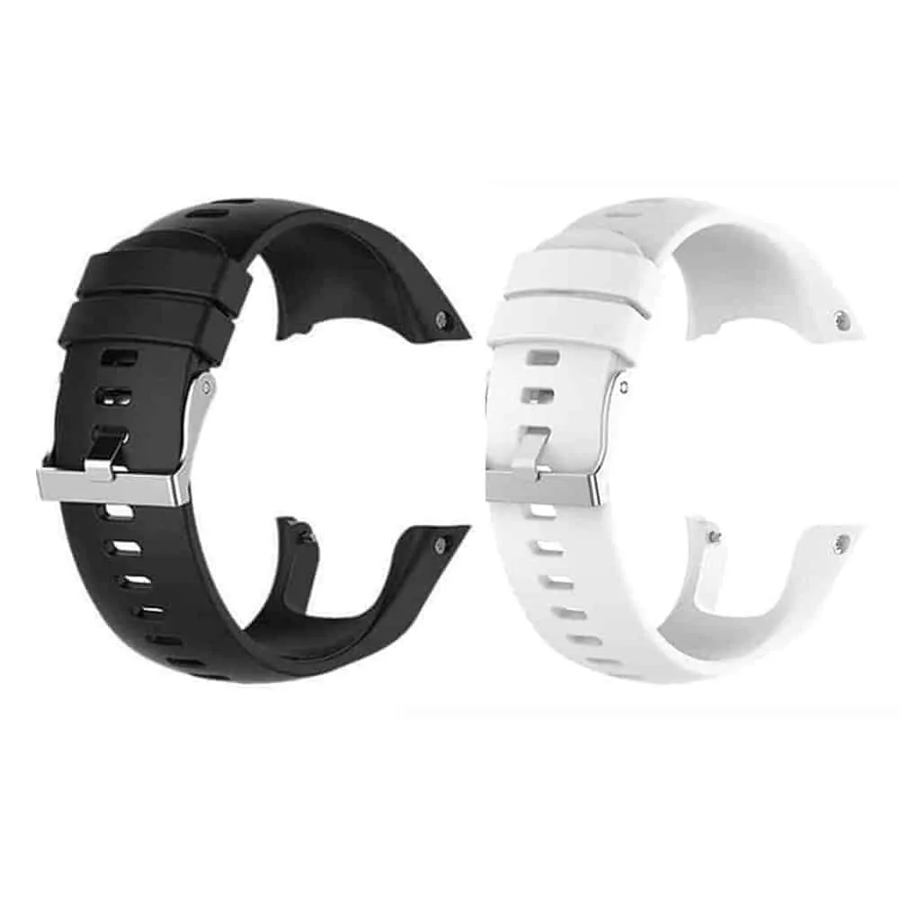 Silicone Strap for Suunto Spartan Trainer- Black/ White Combo
