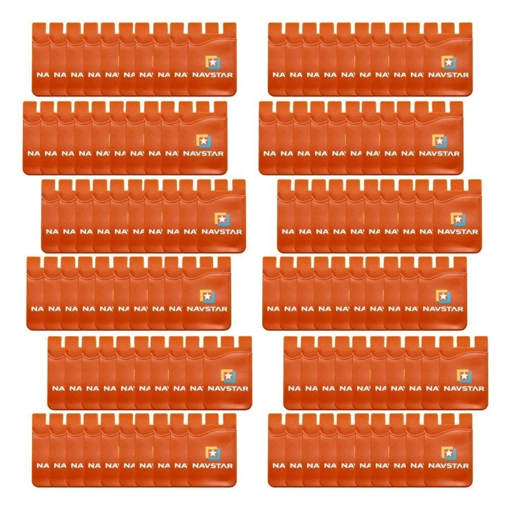 Navstar Cell Phone Stick -On Wallet Credit Business ID Card Holder - 100 Pack