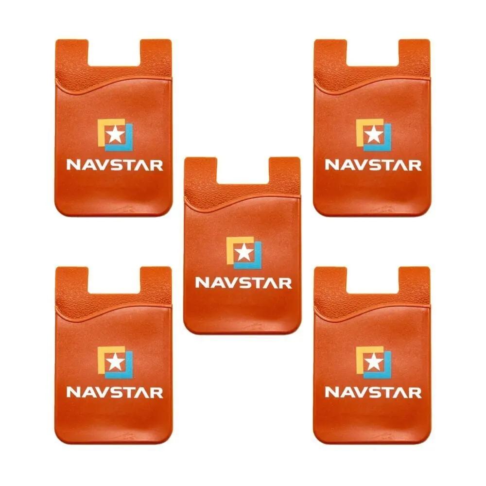 Navstar Cell Phone Stick -On Wallet Credit Business ID Card Holder - 5 Pack