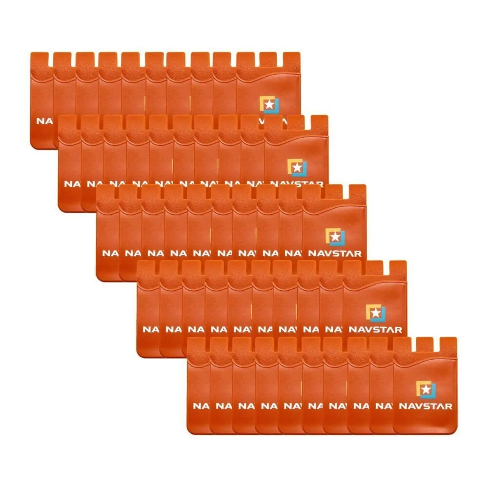 Navstar Cell Phone Stick -On Wallet Credit Business ID Card Holder - 50 Pack
