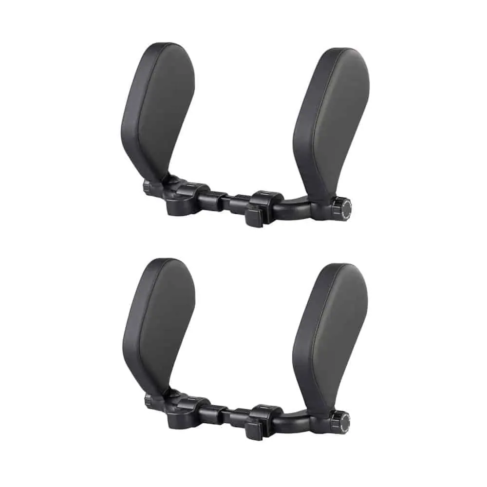 Car Memory Foam PU Side Neck Support Cushion Headrest 2 Pack