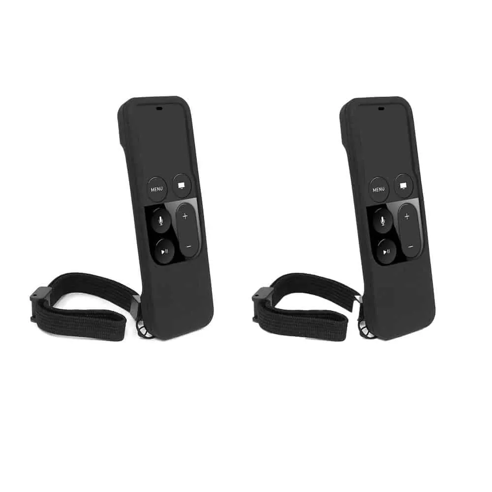 Silicone Remote Case for Apple TV 4th Gen - Black x2 Combo