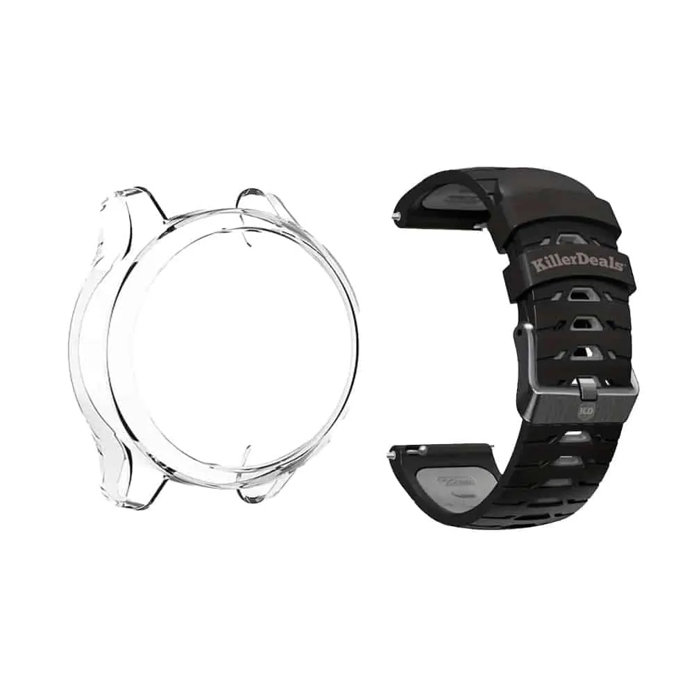 20mm Quick Release Silicone Strap & Case Compatible with Garmin Vivomove 3S