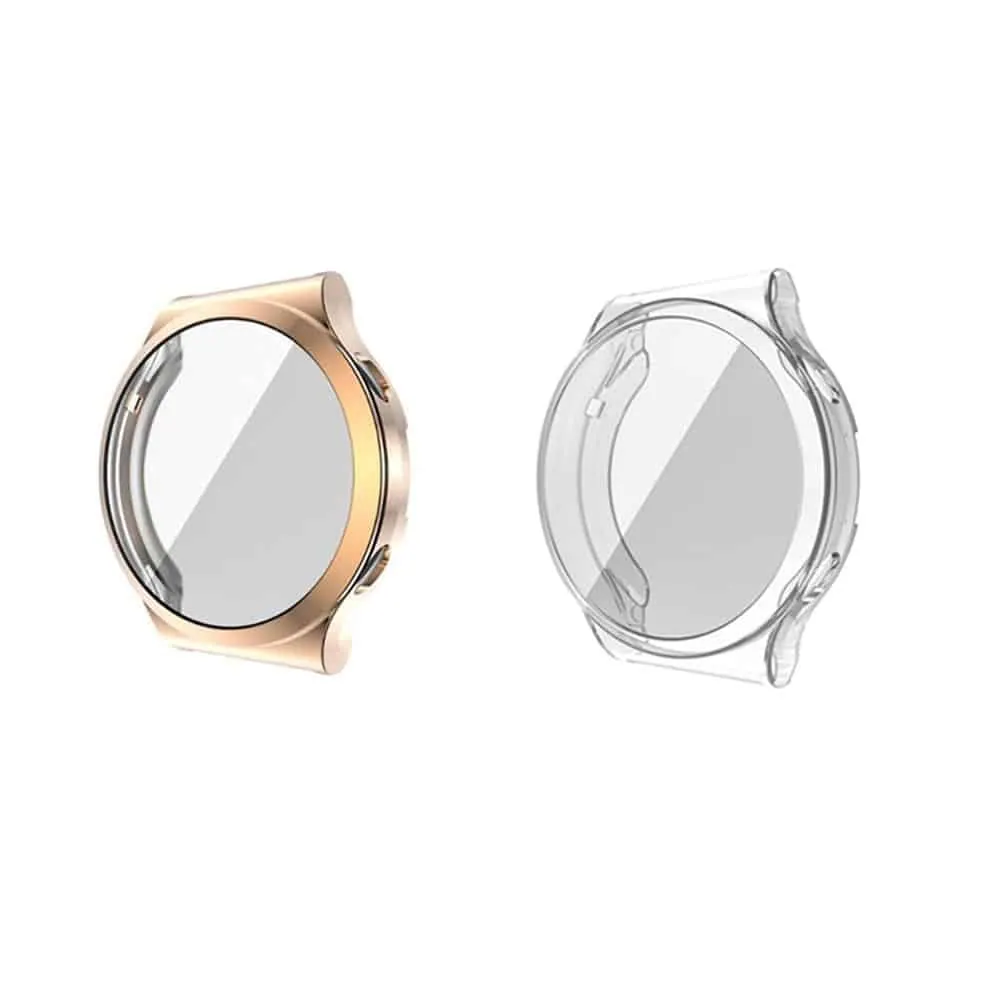 TPU Case for 46mm Huawei Watch GT2 Pro 2 Pack - Rose Gold & Clear