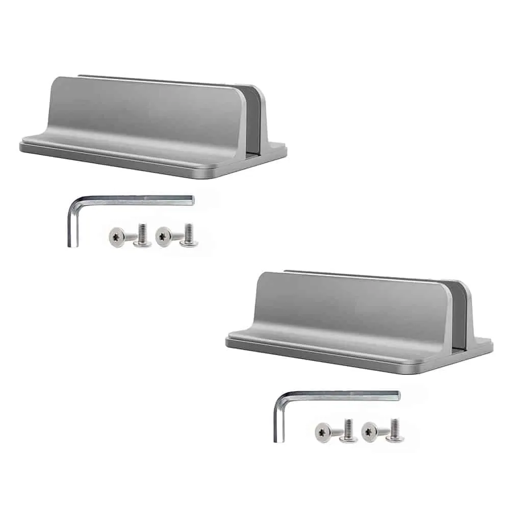 Adjustable Aluminum Vertical Desktop Laptop Tablet Stand x2 Combo