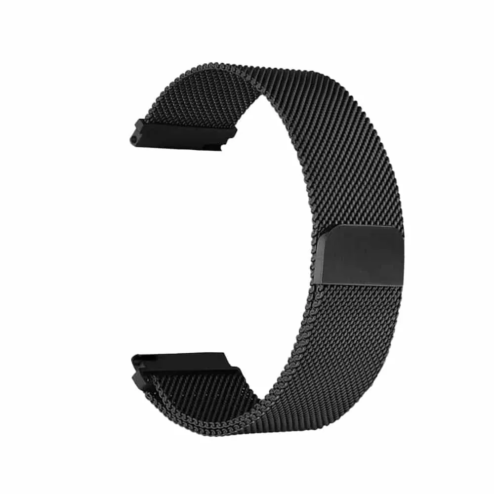 20mm Milanese Steel Strap for Samsung Gear SM-R720- Black