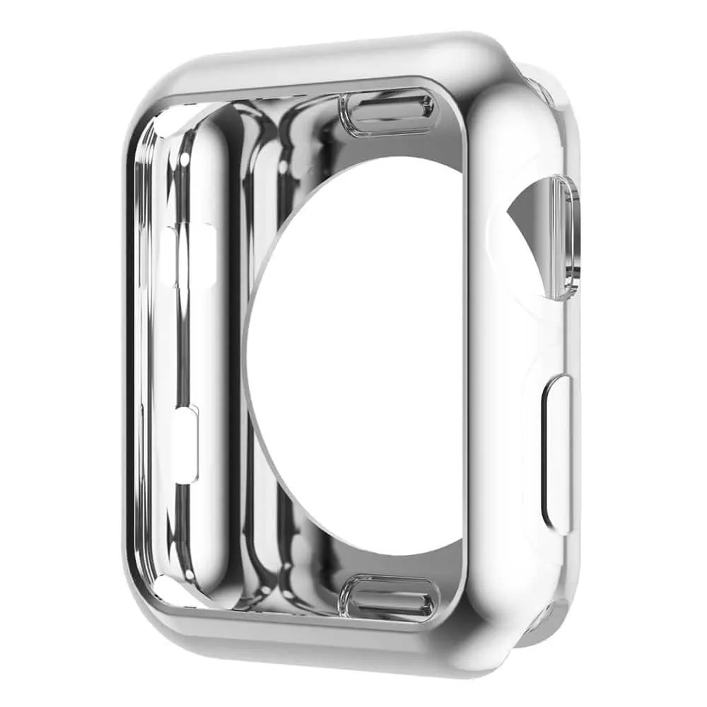 Protective TPU Bumper Case for 42MM Apple iWatch - Silver