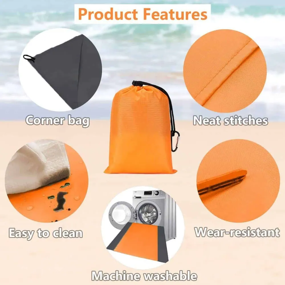 Camping Sand-Free Waterproof Beach Blanket 2m x 2.5m