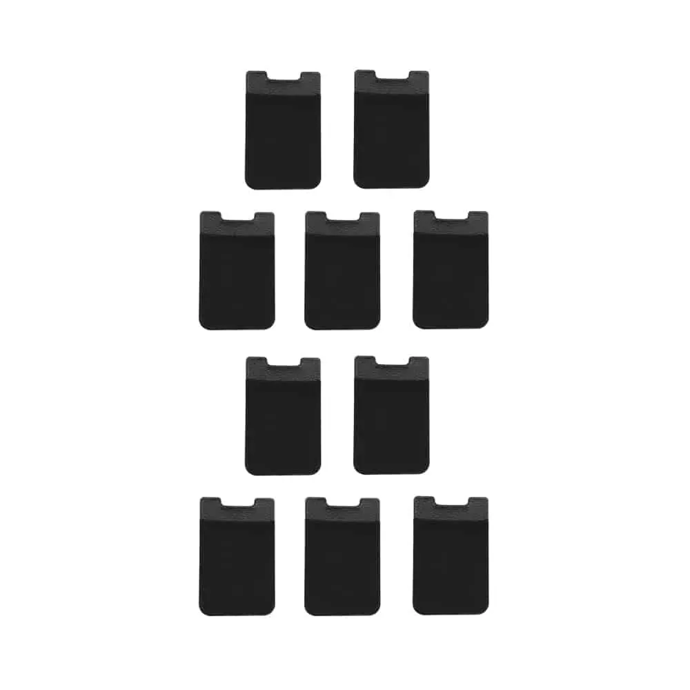 Adhesive RFID Blocking Lycra Wallet for Phone - Black - 10 Pack