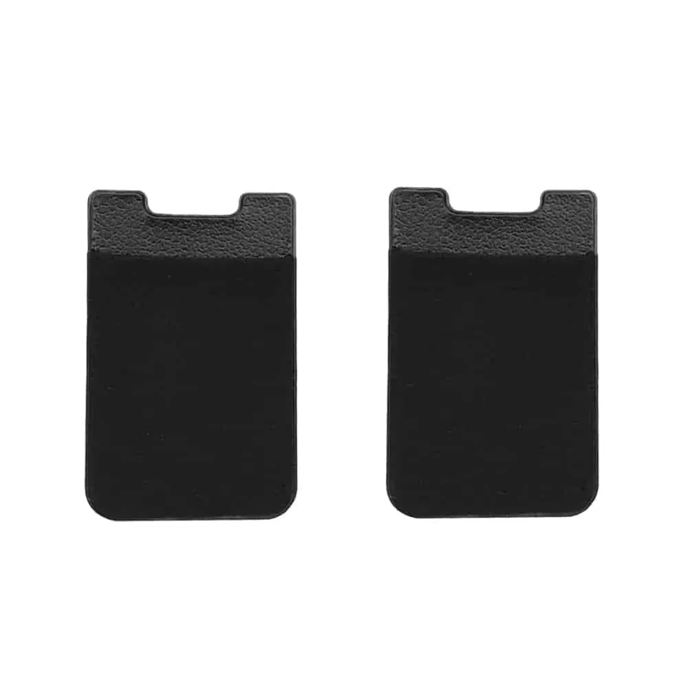 Adhesive RFID Blocking Lycra Wallet for Phone - Black - 2 Pack