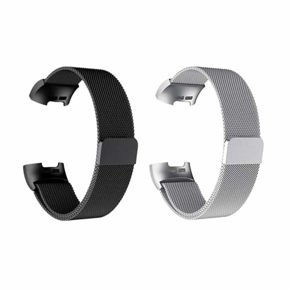 22mm Milanese Loop Strap for Fitbit Charge 3 - x2 Combo - M-L