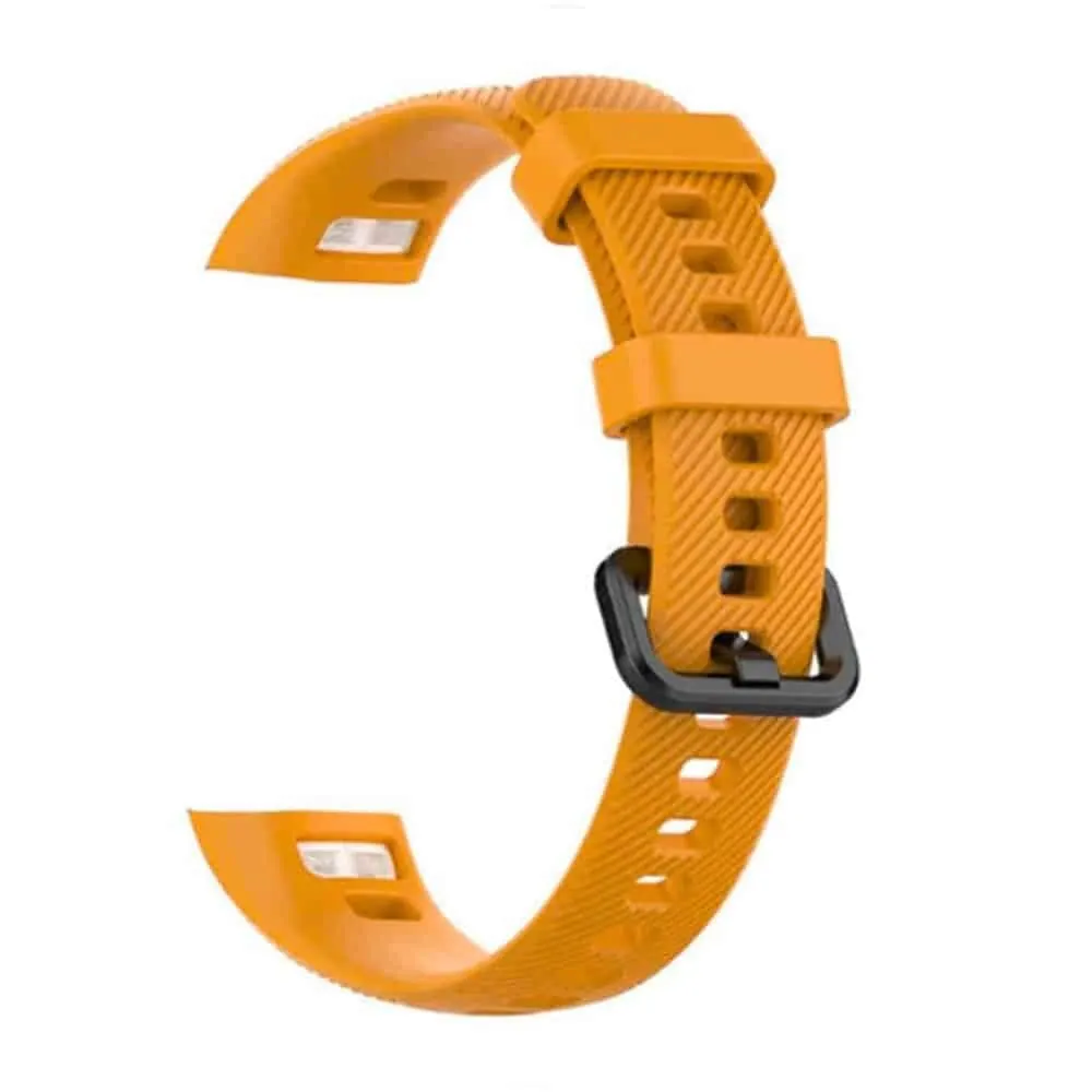 16mm Silicone Strap Compatible with Huawei Band 3/4 Pro-Yellow