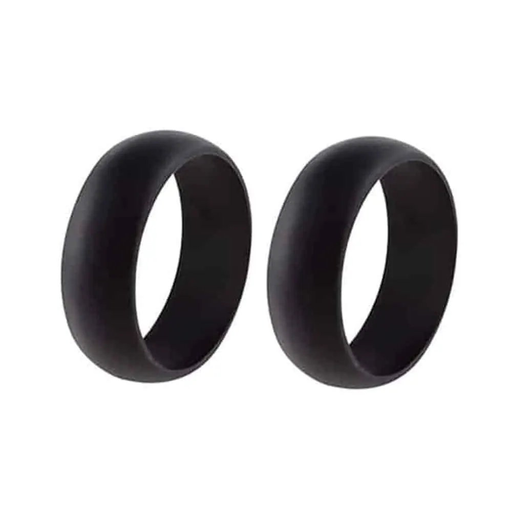 8mm Men's Wedding Silicone Ring (USA 9 RSA S)-x2 Combo