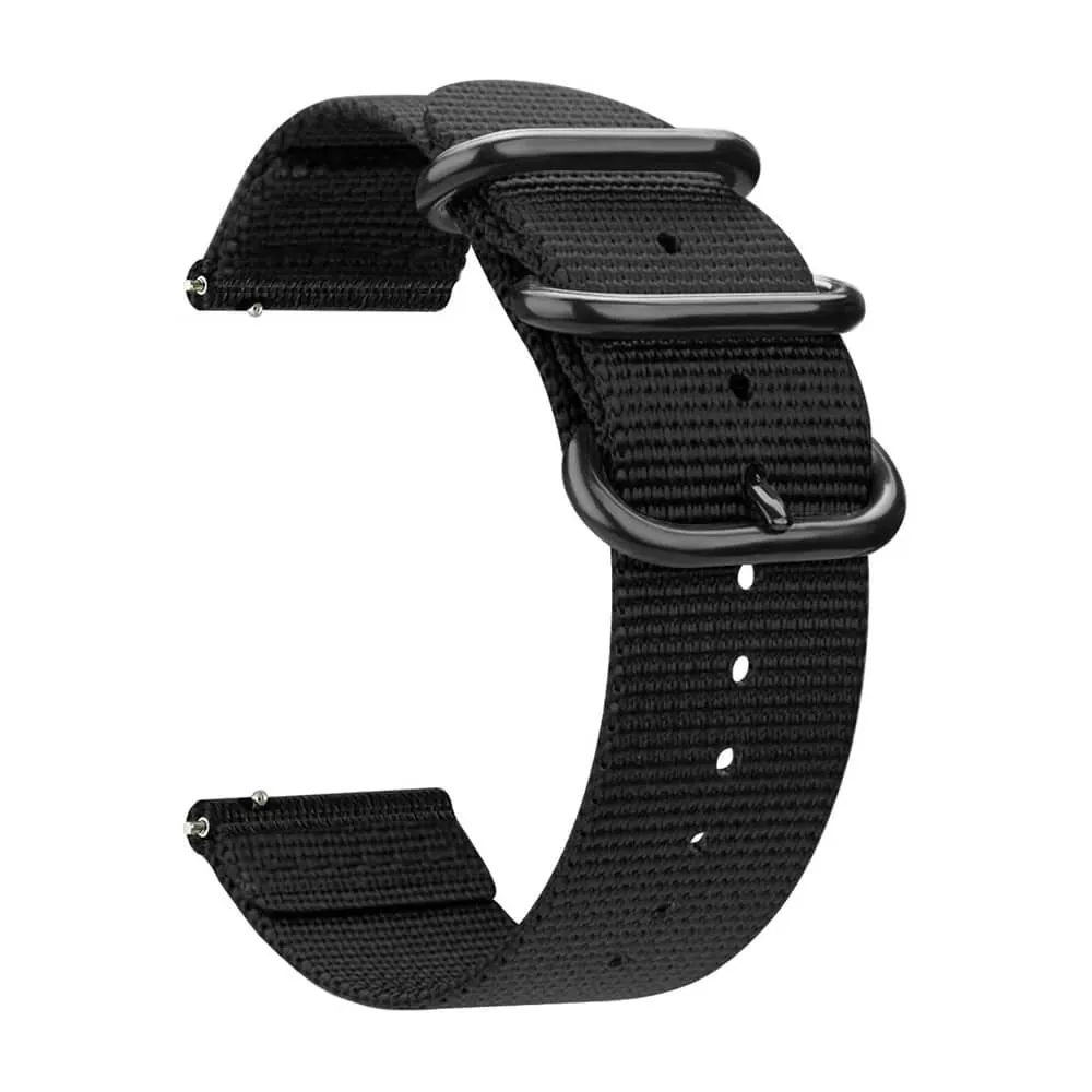 24mm Quick Release Nylon Watch Strap - Black