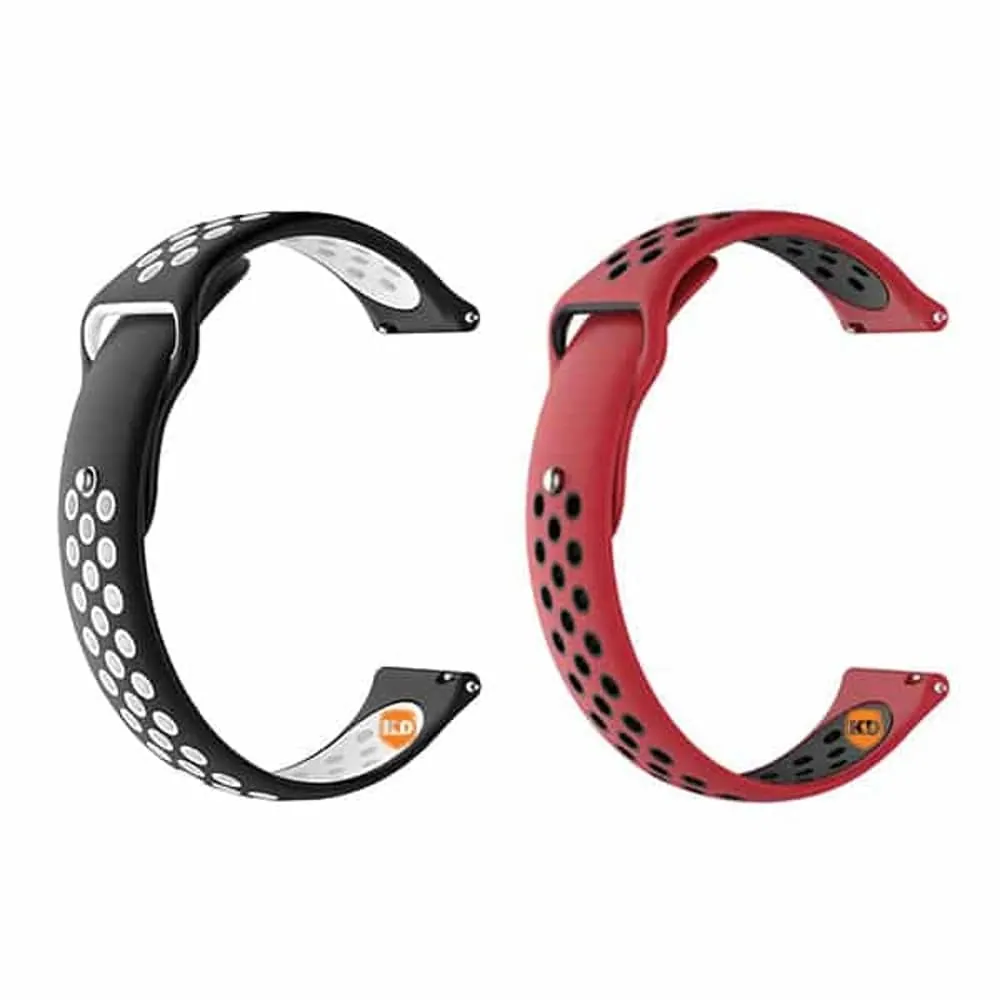 20mm Perforated Silicone Strap for Samsung Gear Sport Combo
