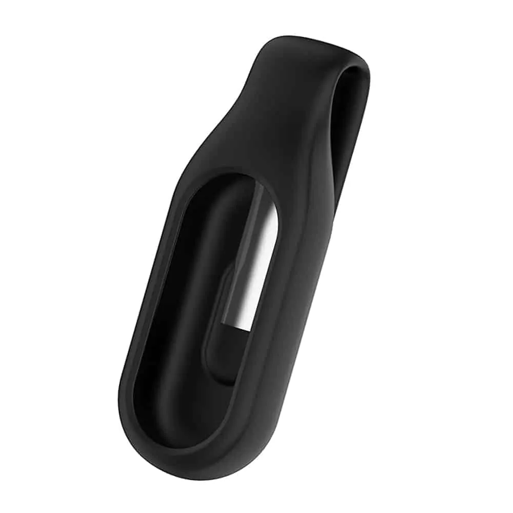 Silicone Clip Buckle Case for Xiaomi MI Band 10/9/8- Black