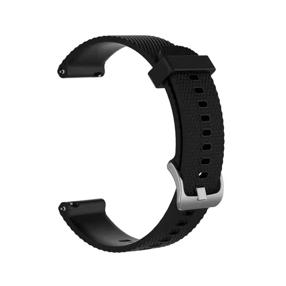 20mm Quick Release Silicone Strap - Black