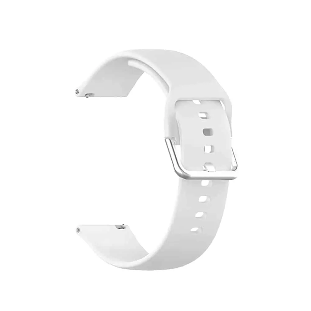 20mm Quick Release Silicone Strap - White, S/M