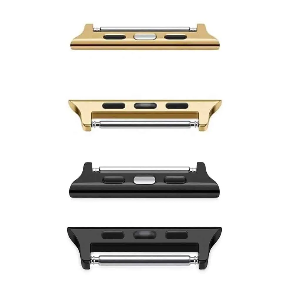 Replacement Lugs for 38/40/41mm Apple Watch- Black & Gold Combo