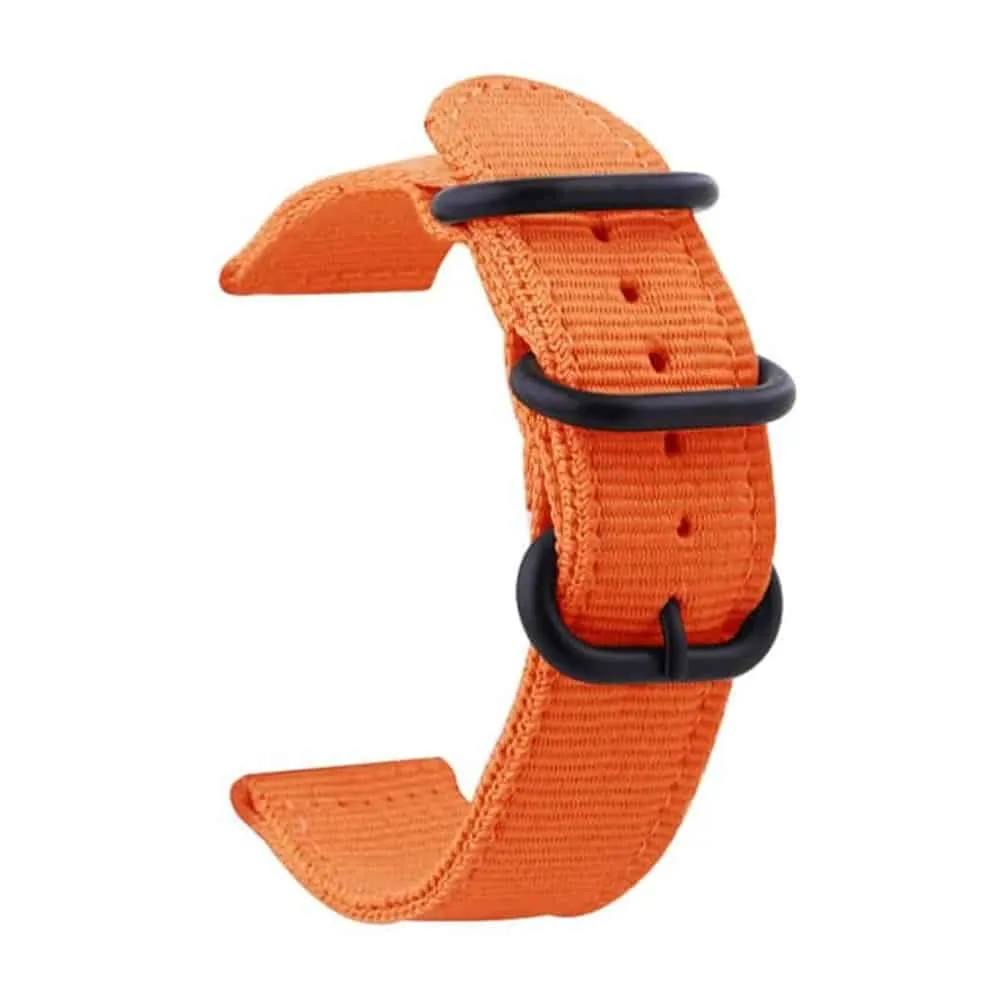 22mm PinFit Nylon Watch Strap - Orange