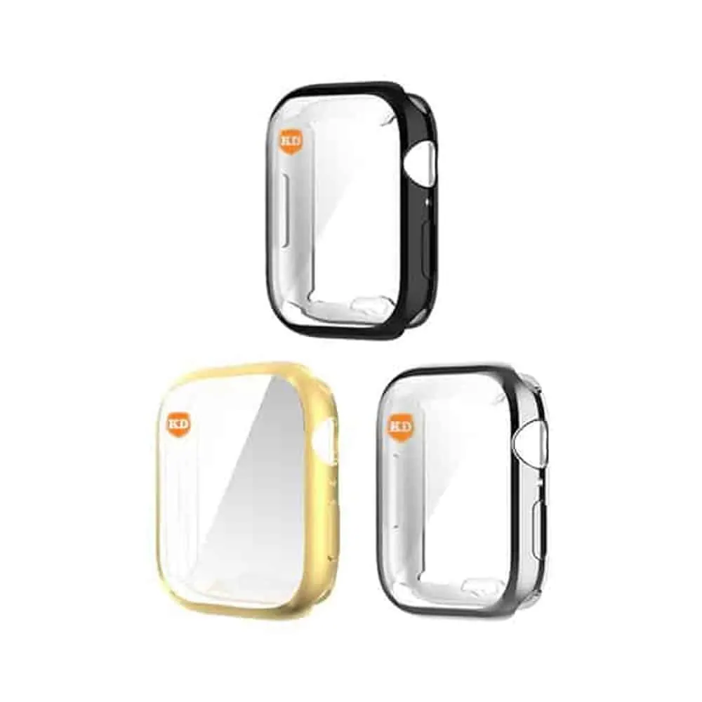 41mm Frame Case for Apple Watch 7 - Black + Gold + Silver Combo