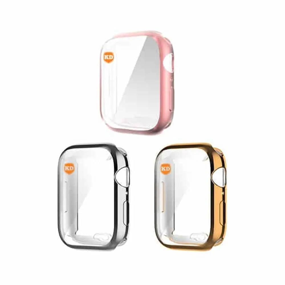 41mm Frame Case for Apple Watch 7 - Pink + R.Gold + Silver Combo