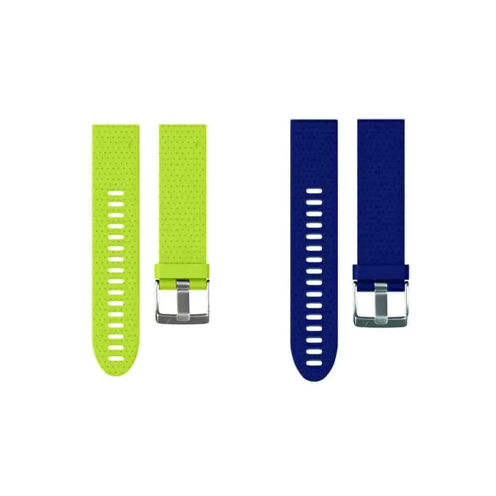 20mm EasyFit Silicone Strap for Garmin Fenix - Combo - Green+Navy