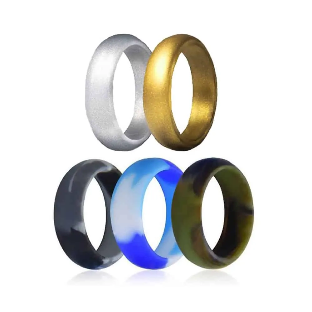 alternative silicone rings set - (x5) Size: USA 12 RSA Y