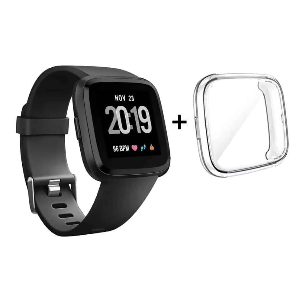 Silicone Strap (S/M) + TPU Protective Case for Fitbit Versa