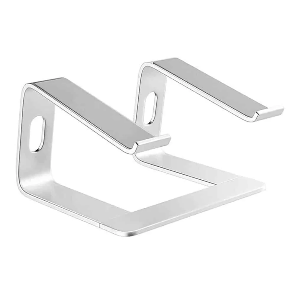 Aluminium MacBook Laptop Office Desk Stand 10-15.6 Inch - Silver