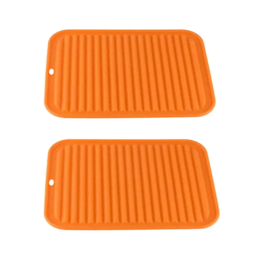 Kitchen Counter Protective Coaster Silicone Trivets x2