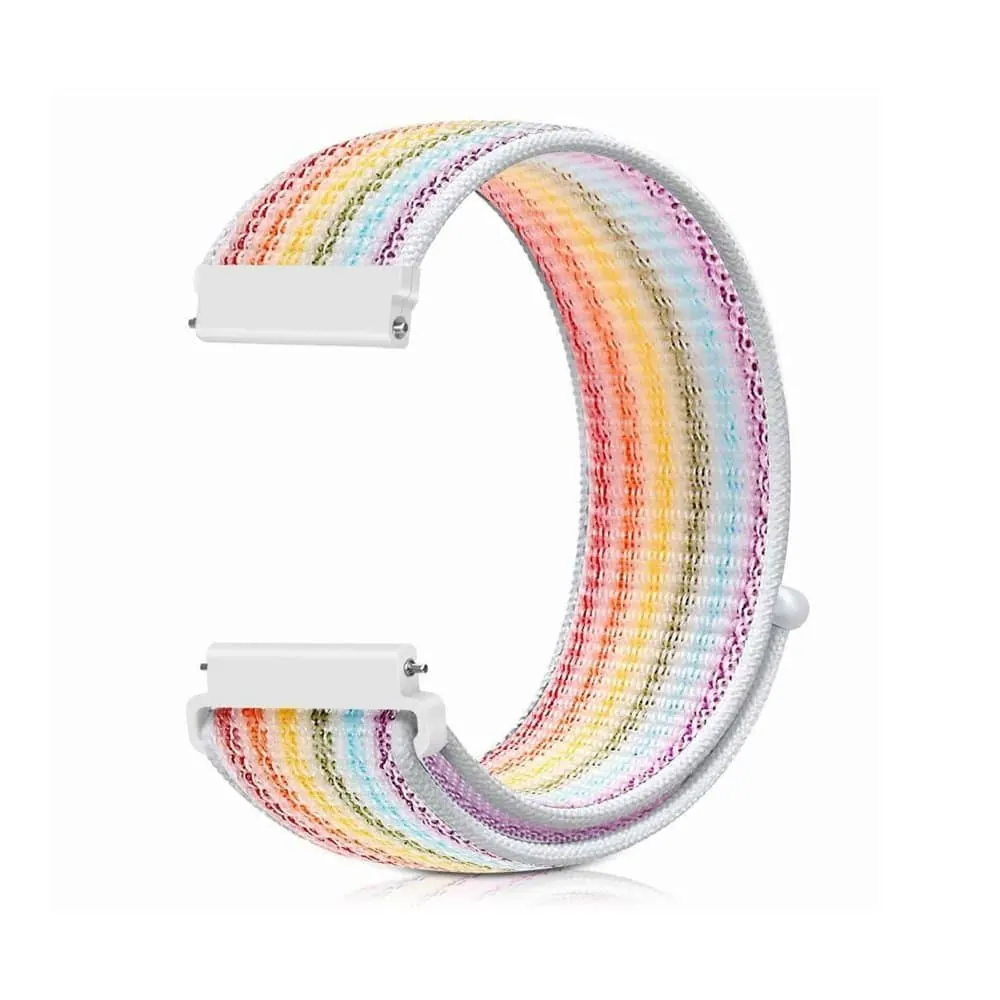Replacement Woven Nylon Strap for Fitbit Versa 2- Rainbow