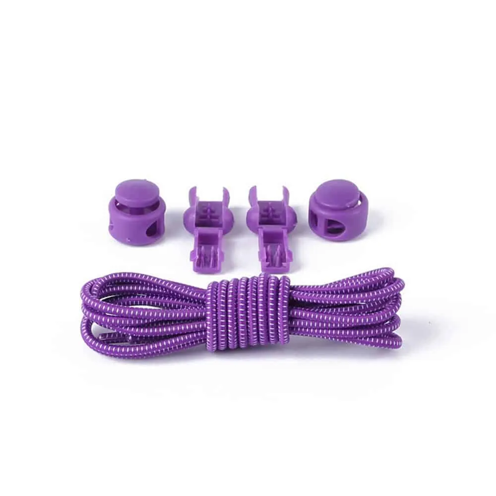 Lazy No-Tie Elastic Speed Shoelaces - Purple