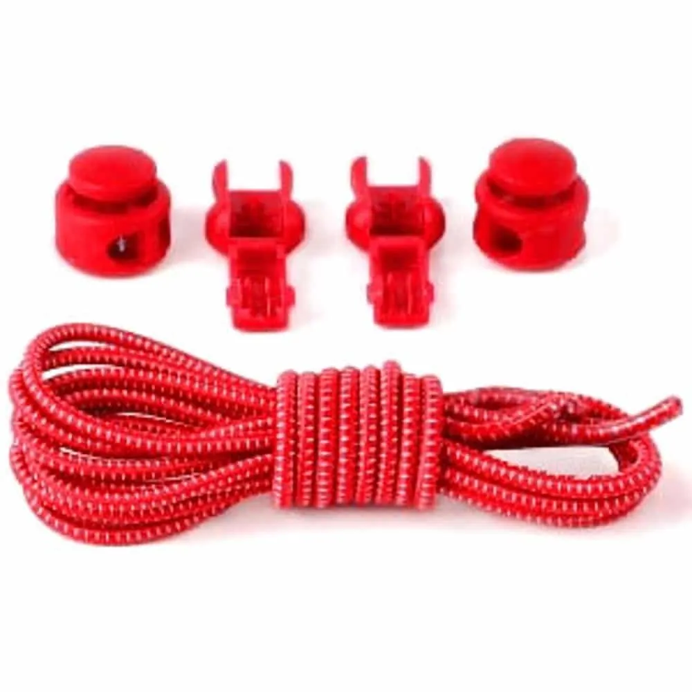 Lazy No-Tie Elastic Speed Shoelaces - Red