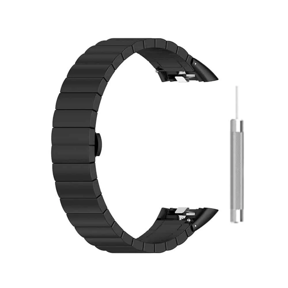 1 link stainless steel band for Huawei Band 6 - Black