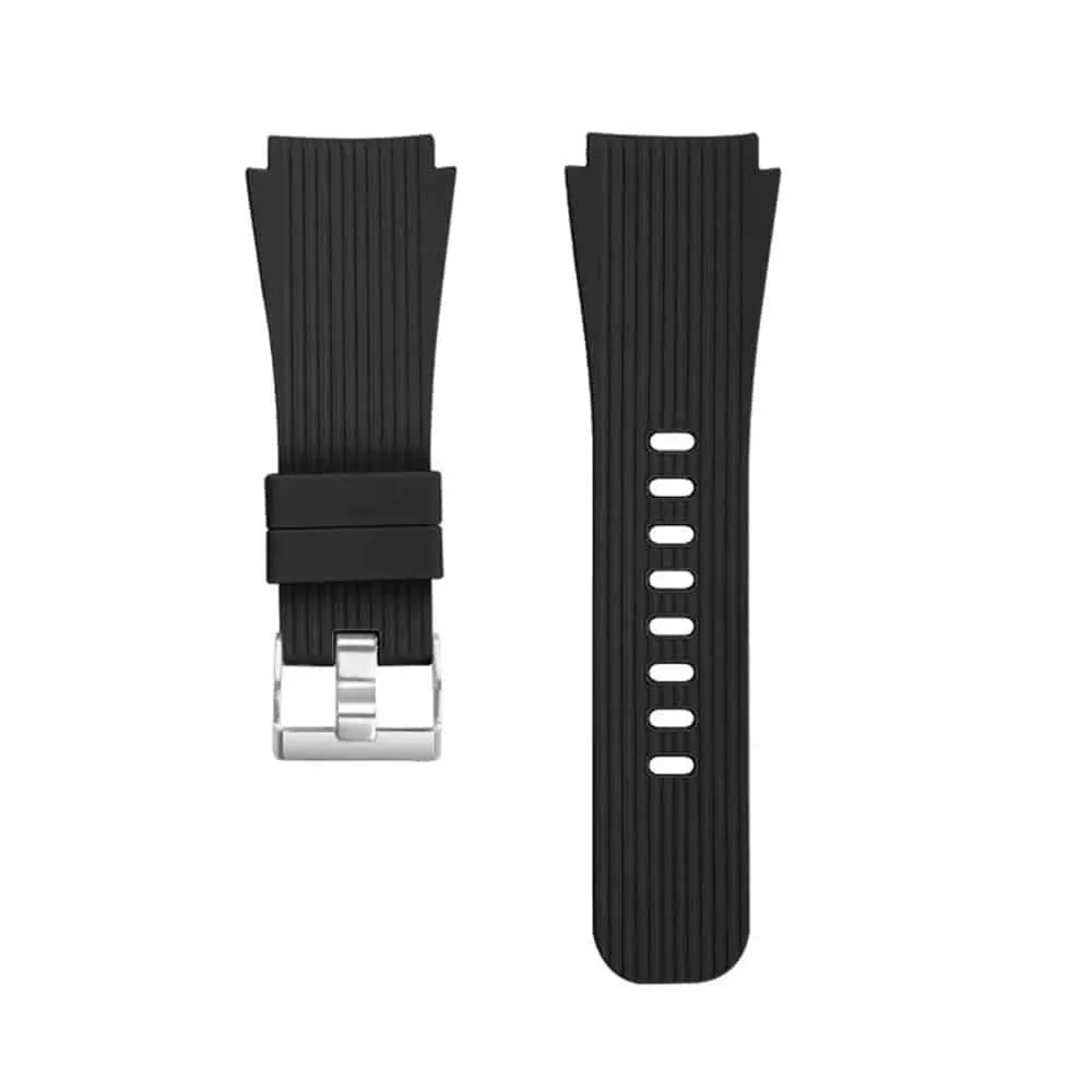 22mm Quick Release Silicone Strap - Black, M/L