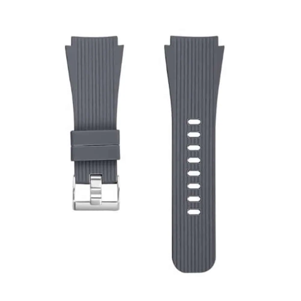 22mm Quick Release Silicone Strap - Grey, M/L