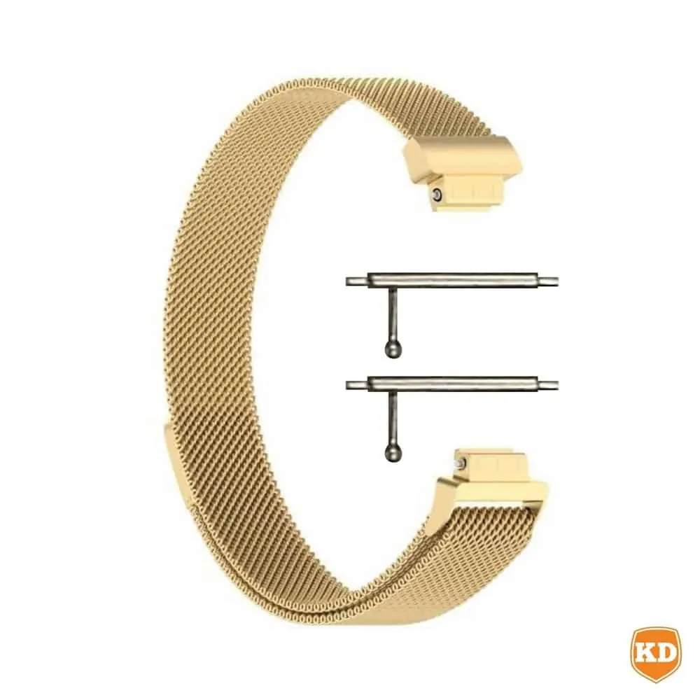 Milanese Steel Strap for Fitbit Inspire 2 - Gold - M-L