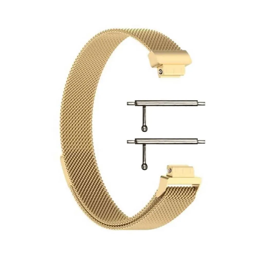 Milanese Steel Strap for Fitbit Inspire 2 - Gold - S-M