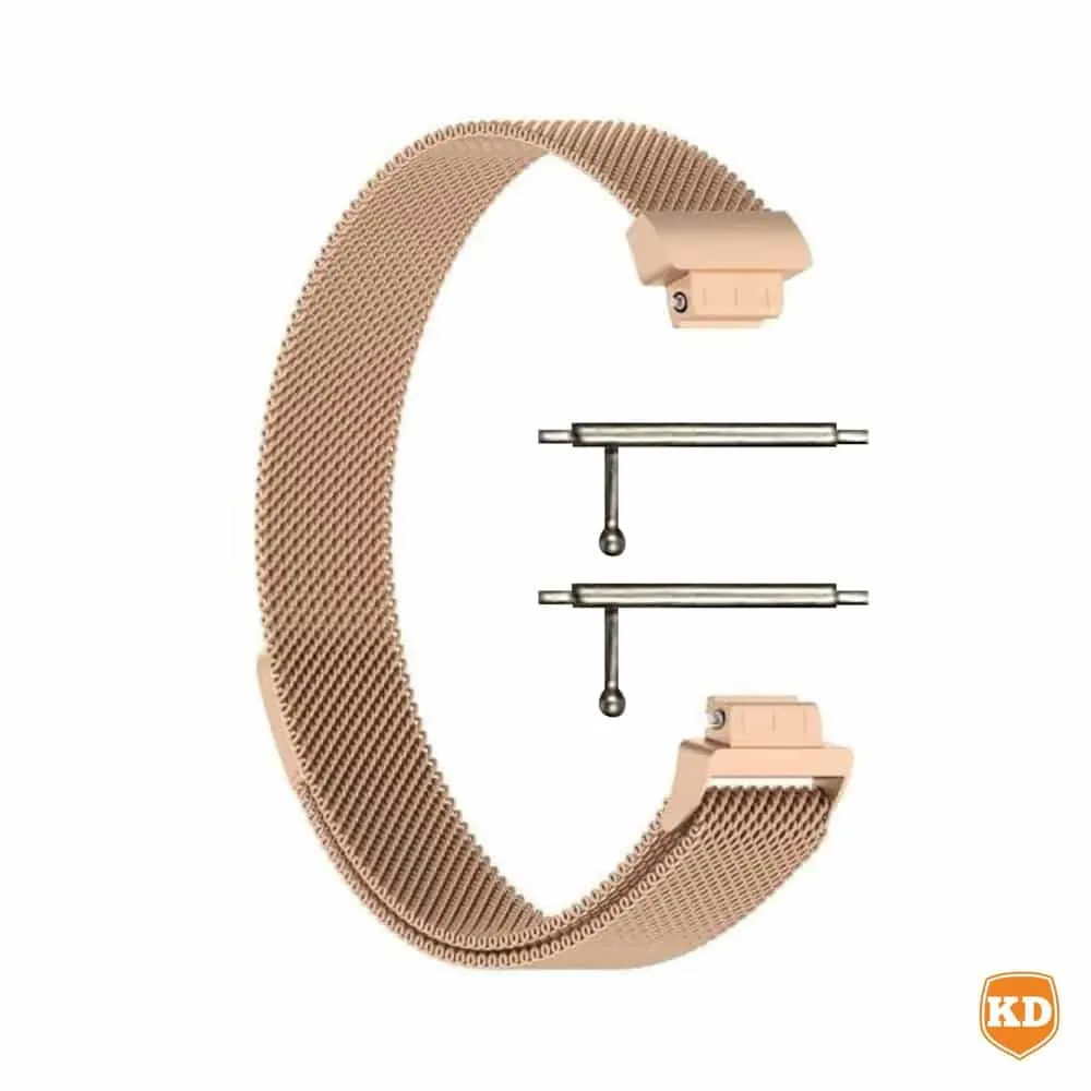 Milanese Steel Strap for Fitbit Inspire 2 - Rose Gold - M-L