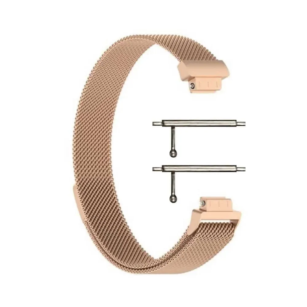Milanese Steel Strap for Fitbit Inspire 2 - Rose Gold - S-M