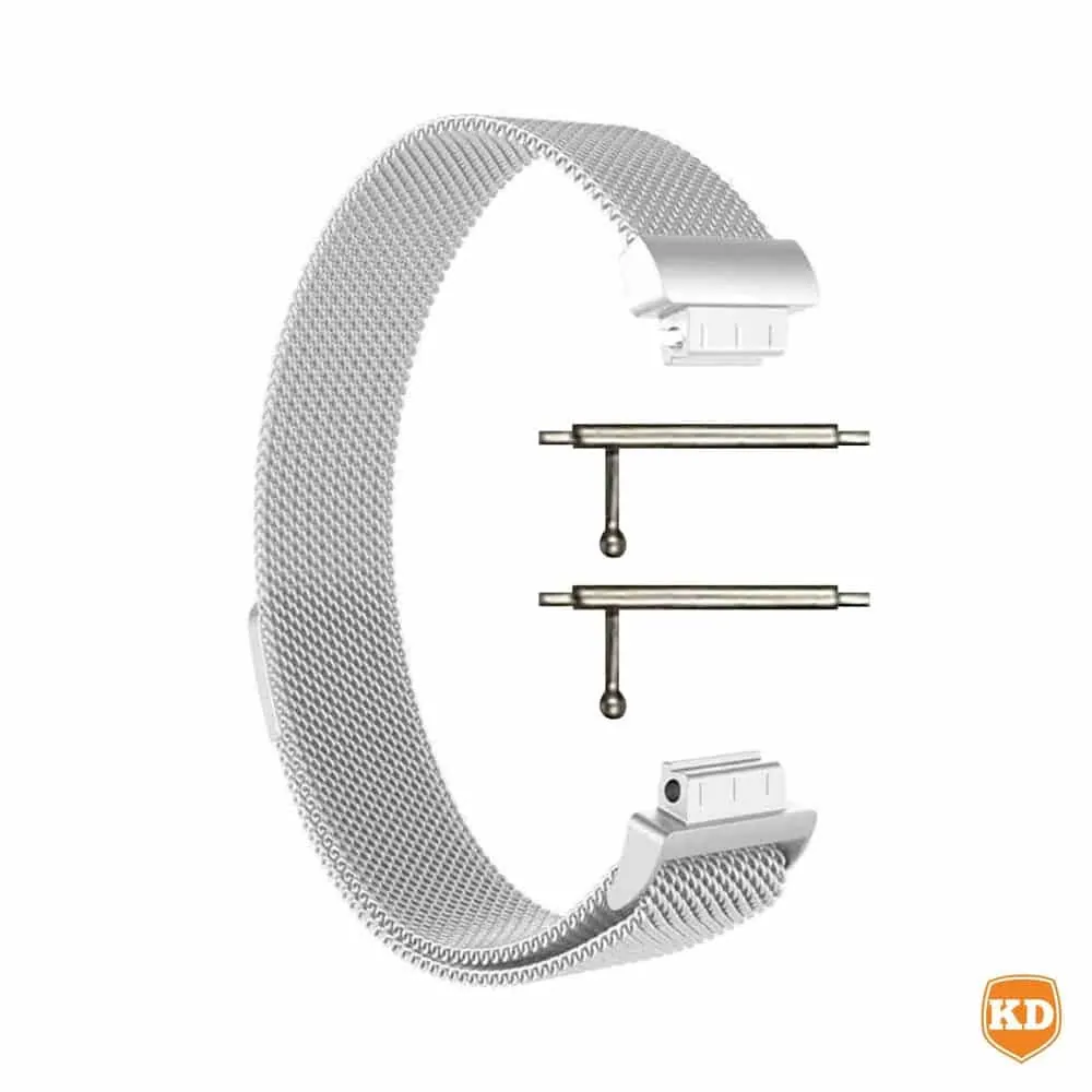 Milanese Steel Strap for Fitbit Inspire 2 - Silver - M-L