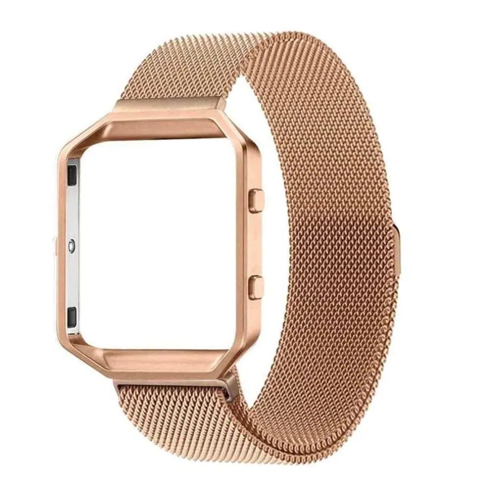 Stainless Steel Milanese Strap for Fitbit Blaze- S/M - Rose Gold